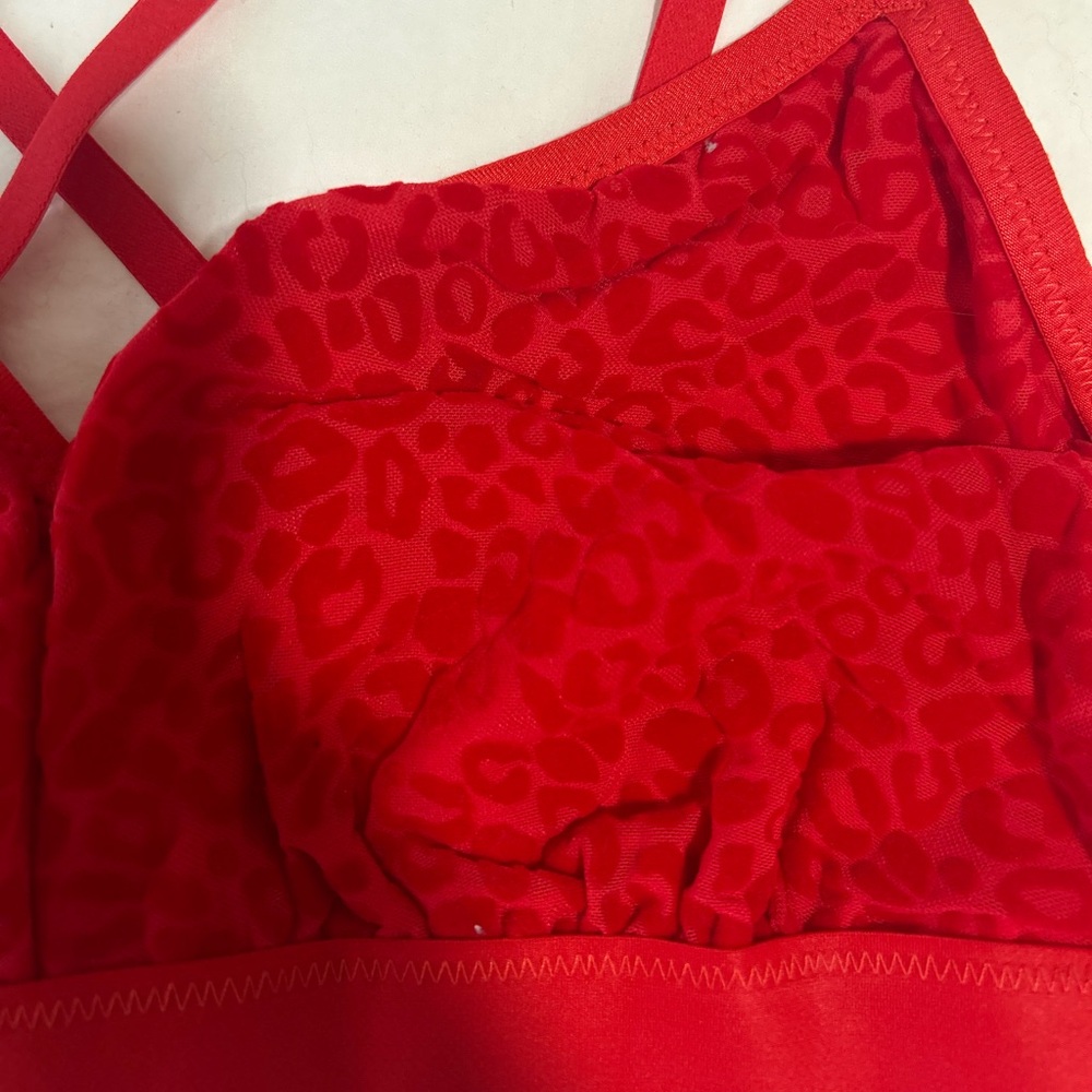 Red leopard print bralette - Picture 2 of 4